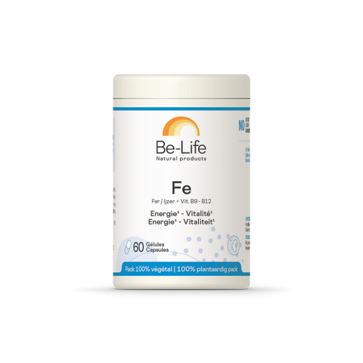 Fe – Vitamines B9 et B12 60 Gélules
