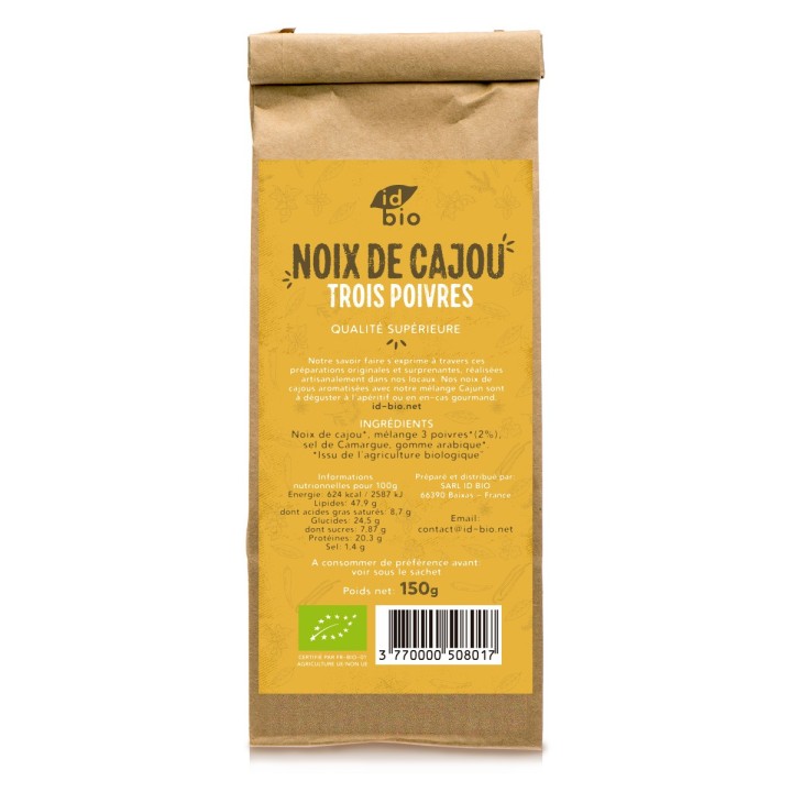 Noix de Cajou Trois Poivres 150g