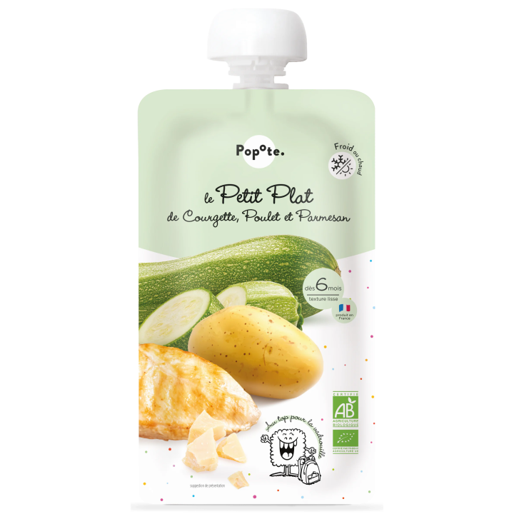 Le petit plat de courgette, poulet et parmesan Popote 180g
