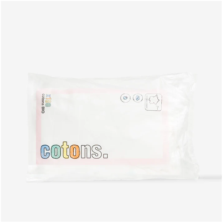 Cotons bébé bio- 180 cotons