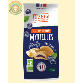 Biscuits fourrés à la myrtille Elibio -150g