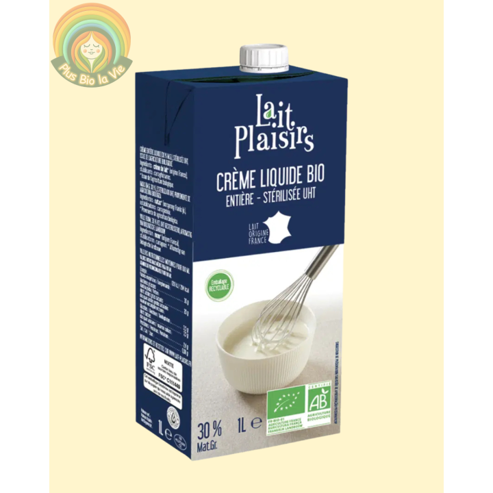 Crème liquide entière UHT 30% MG- 1L-