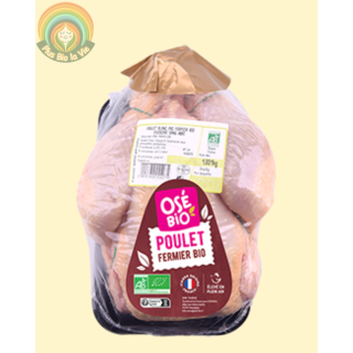 Poulet fermier prêt à cuire sous atmosphère protectrice -env 1.55 Kg-