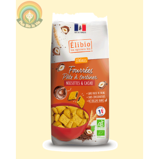 Céréales fourrées à la pâte à tartiner, noisettes et cacao- 375g