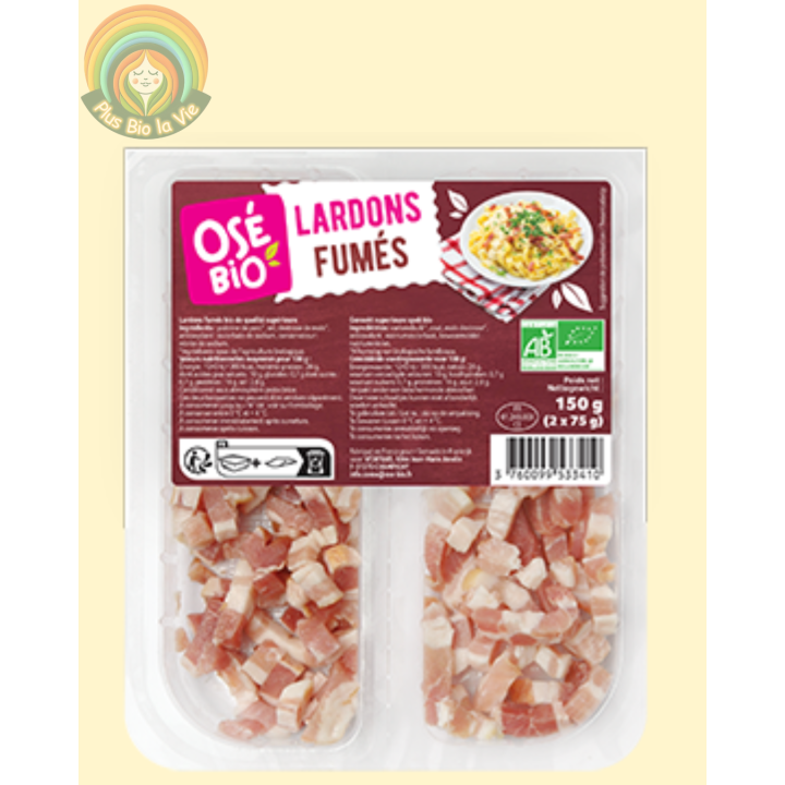 Lardons fumés 2*75g- OséBio