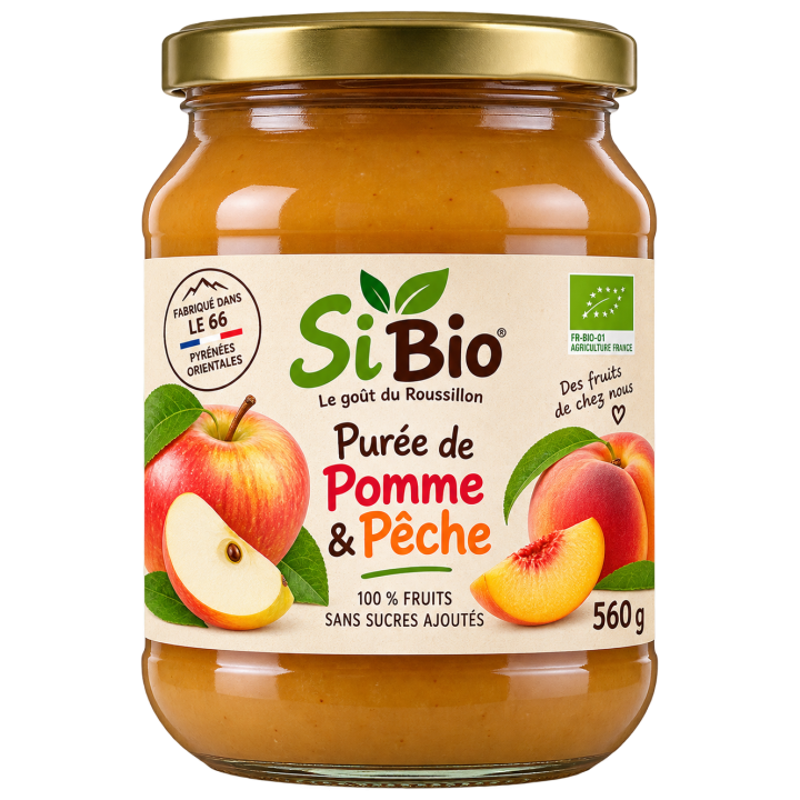 Purée Pomme Pêche 560g