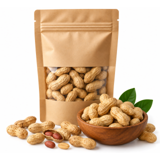 Cacahuètes en coque grillées non salées 500g
