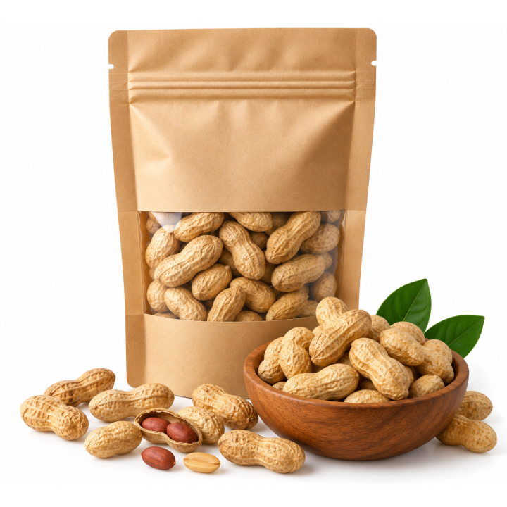 Cacahuètes en coque grillées non salées 500g