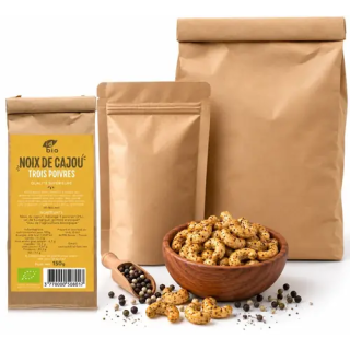Noix de Cajou trois poivres- 150g- 500g- 5Kg- IDBIO