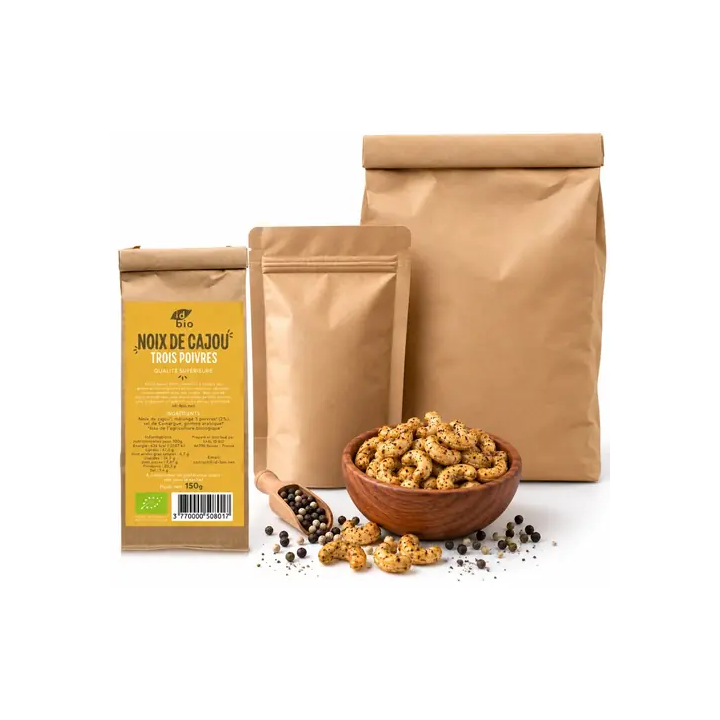 Noix de Cajou trois poivres- 150g- 500g- 5Kg- IDBIO