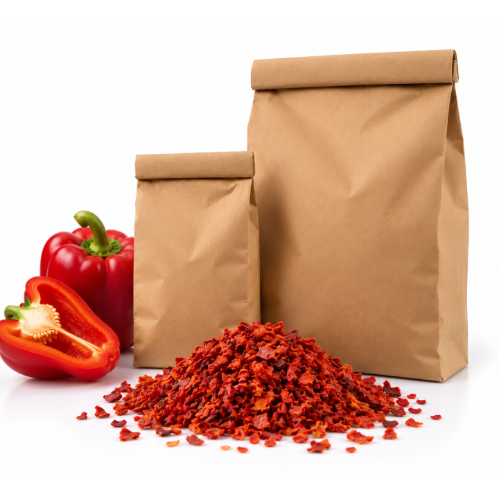 Poivron rouge séché granulés- 150g ou 500g- IDBIO