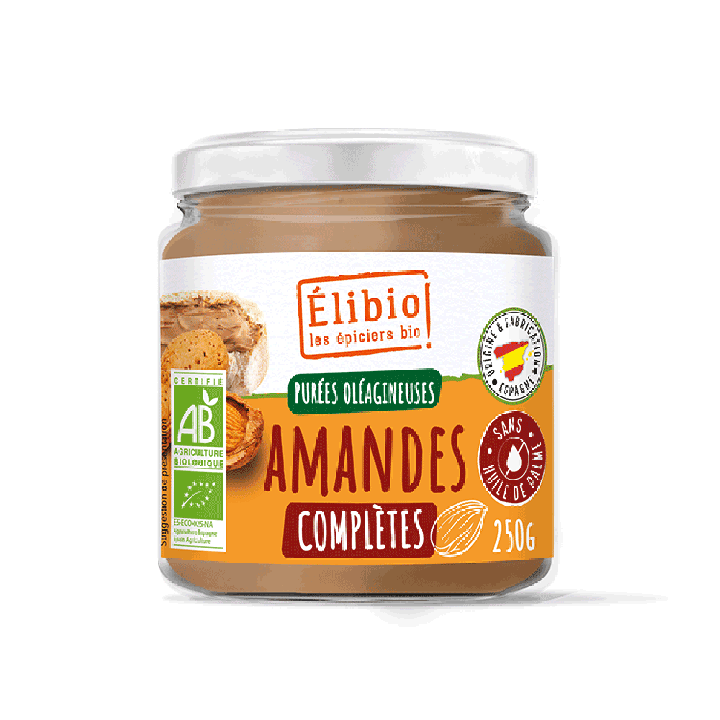 Purée d'amande complète 250g Elibio