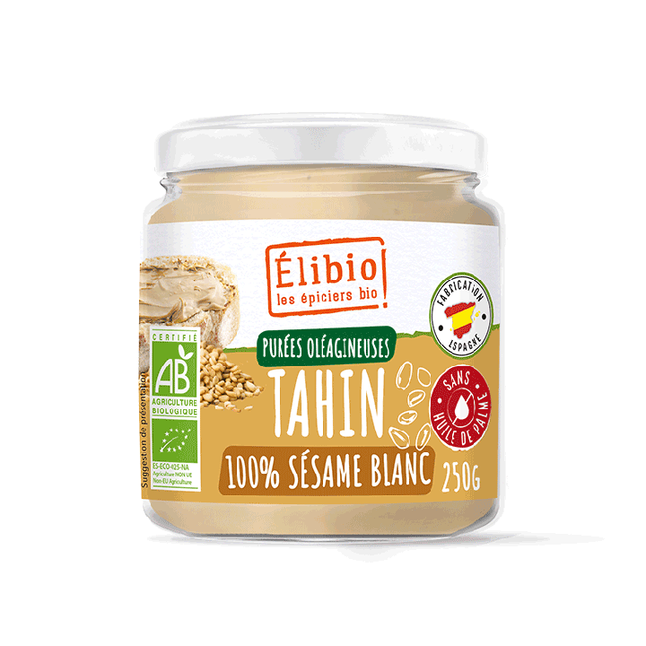 Tahin- Purée de sésame blanc- 250g- Elibio