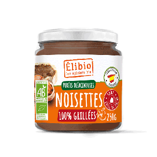 Purée de noisettes grillées 250g Elibio