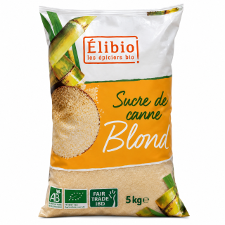 Sucre de canne blond 5 kg Elibio