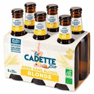 Bière Blonde Sans Alcool 6*25cl- La Cadette-