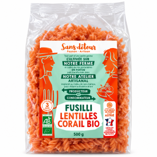 Fusilli à la farine de lentilles corail 500g
