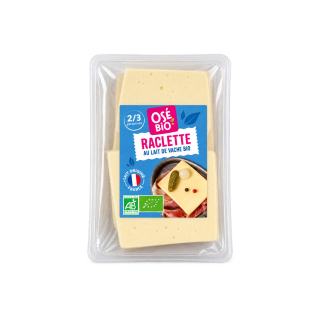 Raclette au lait pasteurisé en tranches 400g- OséBio
