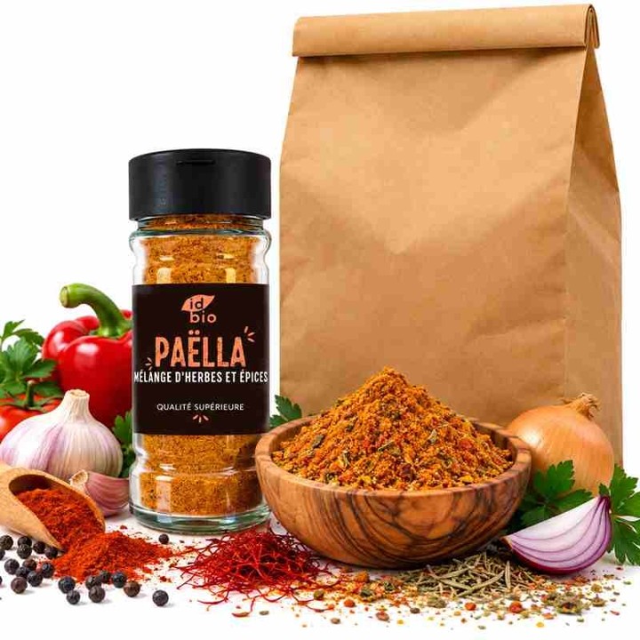 Mélange paëlla IDBIO- pot de 35g- 500g-