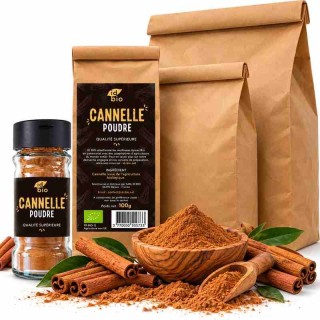 Cannelle poudre IDBIO- pot de 30g- 100g- 500g- 3Kg-