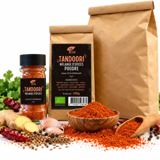 Mélange Tandoori IDBIO- pot de 40g- 100g- 500g-