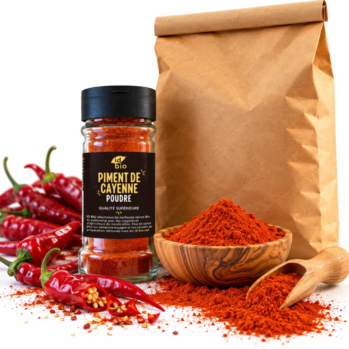 Piment de Cayenne IDBIO- pot de 40g- 500g-