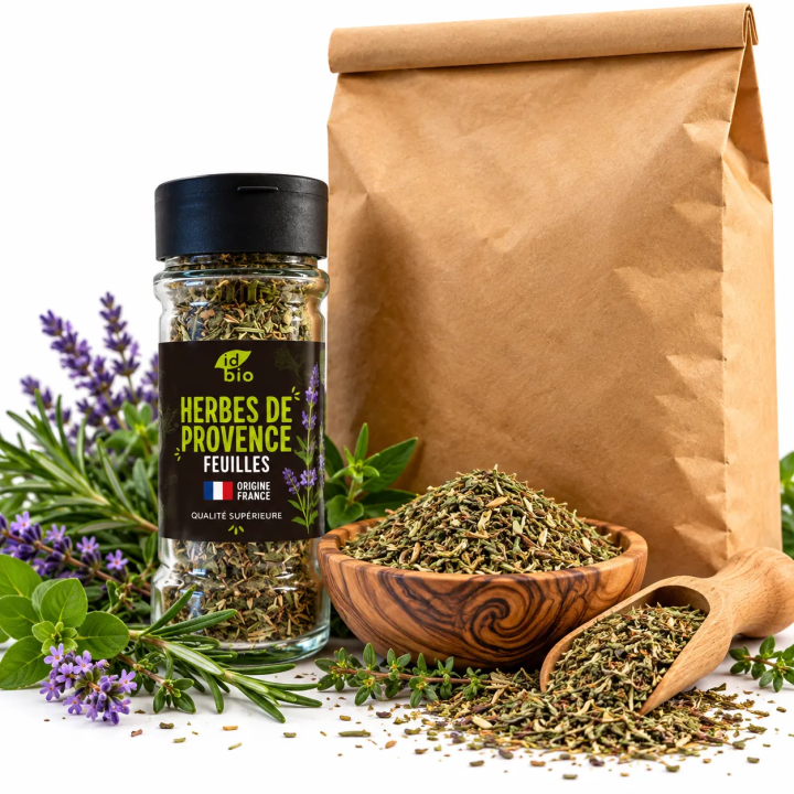 Herbes de Provence origine France IDBIO- pot de 15g- 500g-