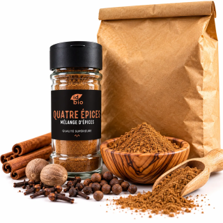 Mélange quatre épices IDBIO- pot de 35g- 500g-