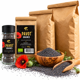 Pavot graine IDBIO- pot de 40g- 150g- 500g- 3kg-