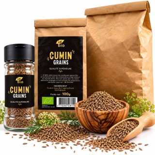 Cumin grains IDBIO- pot de 40g- 100g- 500g-