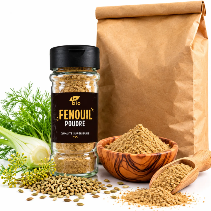 Fenouil poudre IDBIO- pot de 35g- 500g-