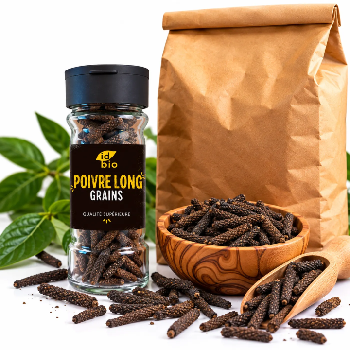 Poivre long entier IDBIO- pot de 35g- 500g-
