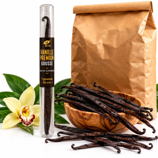 Vanille Premium gousse 16 cm IDBIO- tube 1 gousse- 100g-
