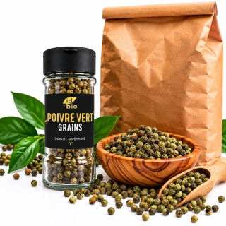 Poivre vert grains IDBIO- pot de 20g- 500g-