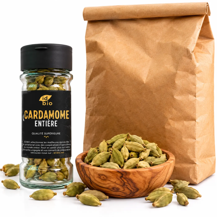 Cardamome entière IDBIO- pot de 30g- 500g-