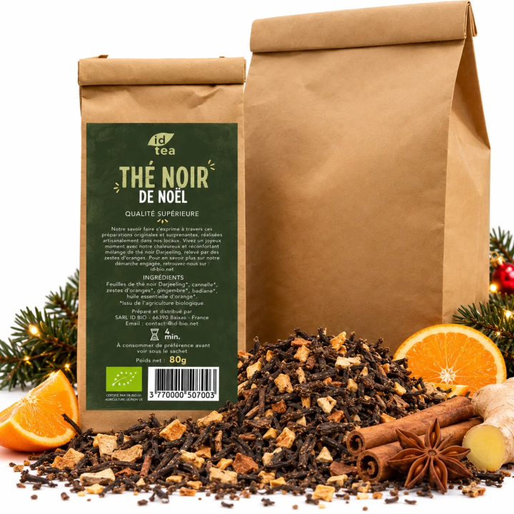 Thé noir de Noël IDBIO- 80g- 500g-