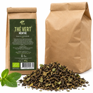 Thé vert menthe IDBIO- 80g- 500g-