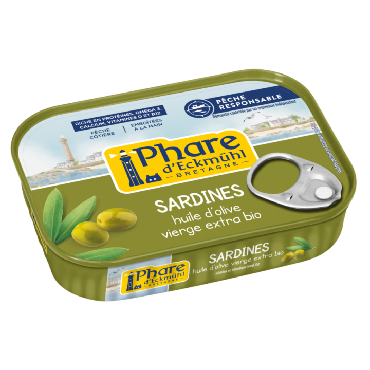 Sardines huile d'olive vierge 115g