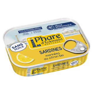 Sardines marinées au citron sans huile 135g