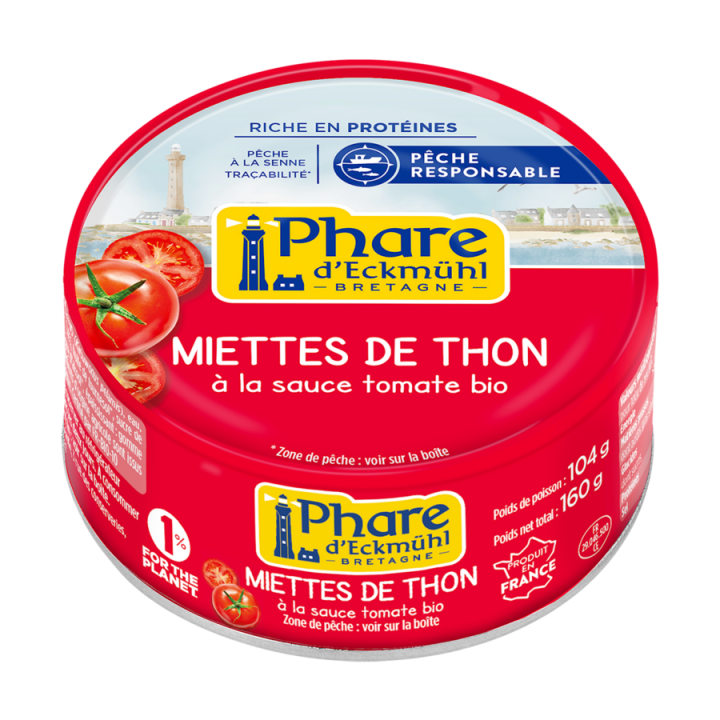 Miettes de thon listao sauce tomate 160g