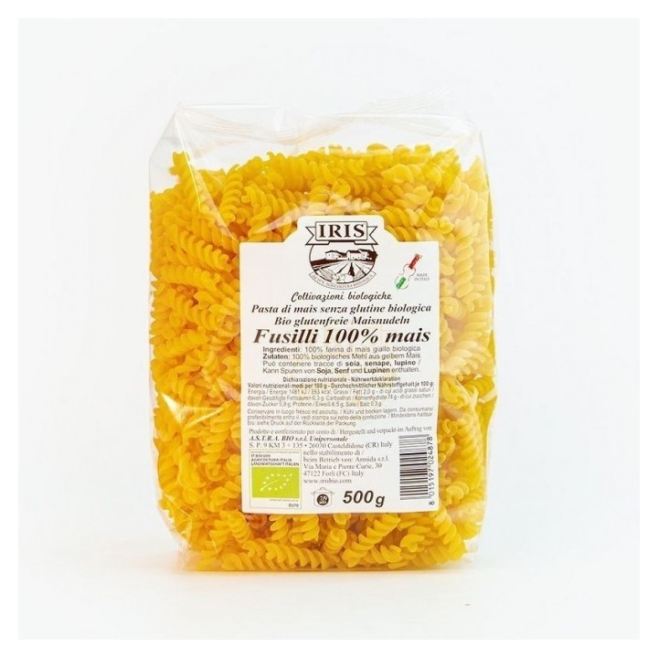 Fusilli sans gluten 100% maïs 500g