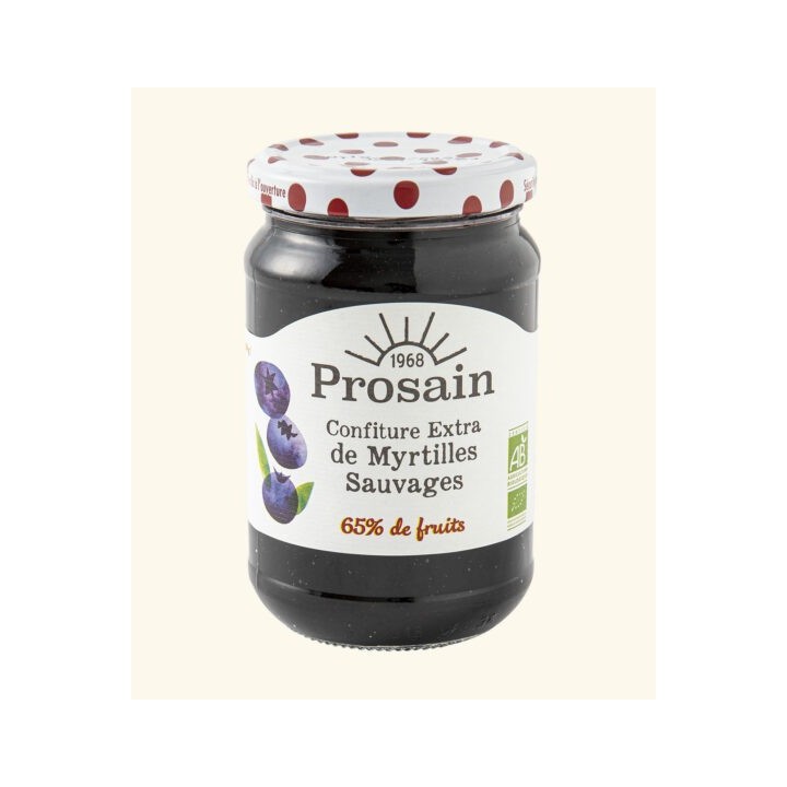 Confiture Extra de Myrtilles Sauvages 350g