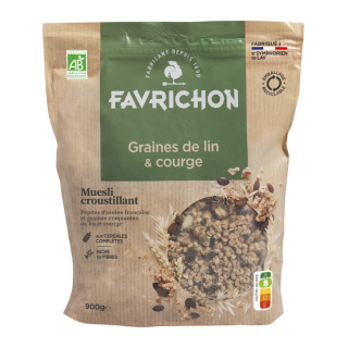 Muesli croustillant graines de lin et courge 900g