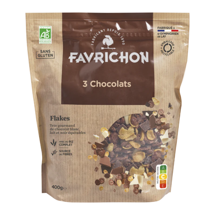 Flakes 3 chocolats 400g