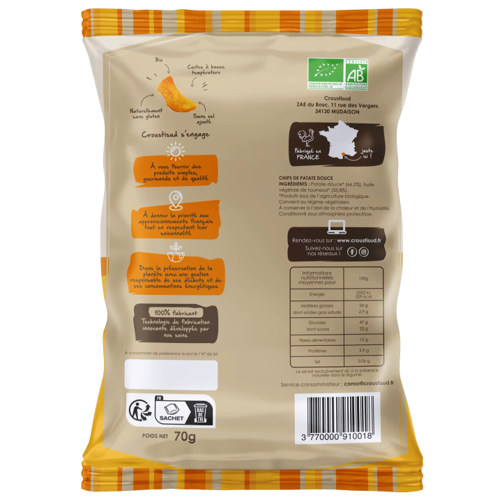 Chips de patate douce 70g