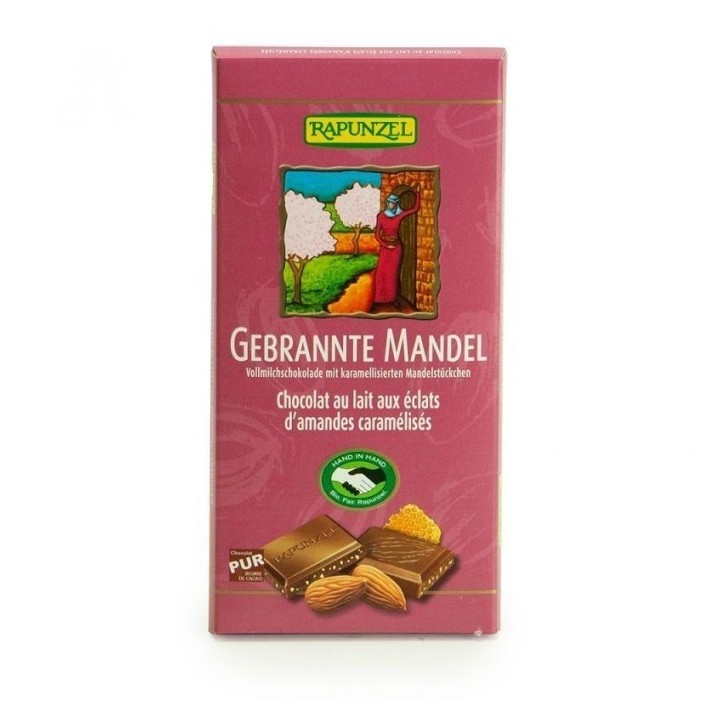 Chocolat au lait aux éclats d'amandes caramélisés 100g