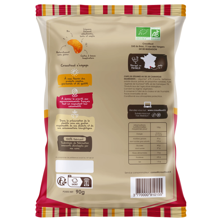 Mix de chips de légumes 90g
