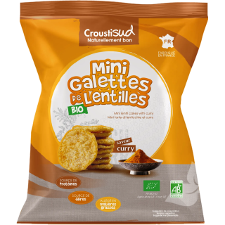 Mini galettes de lentilles au curry 50g