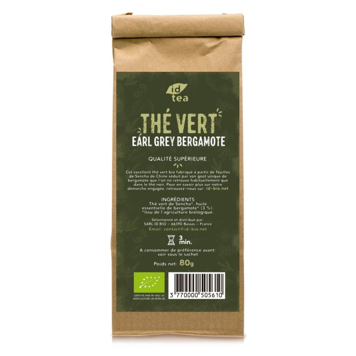Thé Vert Earl Grey Bergamote 80g