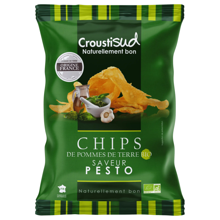 Chips de pomme de terre saveur pesto 100g